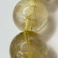 Golden Rutilated Quartz Bead Bracelet – Natural Gemstone Stretch Jewelry