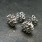 Alexandrite Gem Silver Stud Earrings From Russia - 2.55 Grams