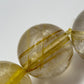 Golden Rutilated Quartz Bead Bracelet – Natural Gemstone Stretch Jewelry