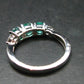 Emerald Crystal Silver Ring from Colombia - 1.21 Carats - Size 7