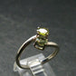 Green Tourmaline Silver Ring From Brazil - 2.29 Grams - Size 7
