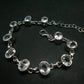 Phenakite Phenacite Cut Gem Silver Bracelet From Nigeria - 7" - 17.3 Grams