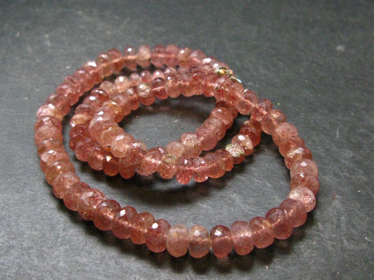 Strawberry Quartz Necklace ~ 19 Inches ~ 36.75 Grams