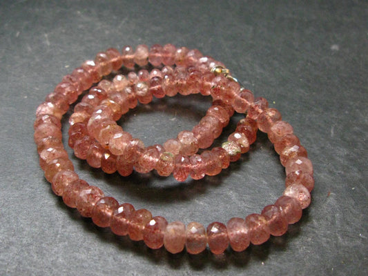 Strawberry Quartz Necklace ~ 19 Inches ~ 36.75 Grams