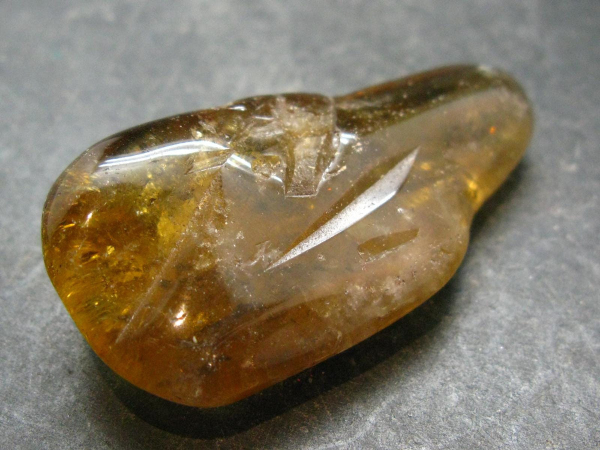 Nice Untreated Unheated Citrine Tumbled Stone from Zambia - 26.47 Grams - 2.0"