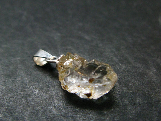Phenakite Phenacite Crystal Silver Pendant From Russia - 0.8" - 1.14 Grams
