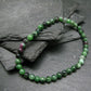 Ruby in Zoisite Genuine Bracelet ~ 7 Inches ~ 4mm Round Beads