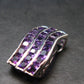 Purple Faceted Amethyst Sterling Silver Pendant From Brazil - 0.7" - 2.0 Grams