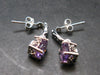 Faceted Natural Amethyst 925 Sterling Silver Earrings - 0.7" - 2.59 Grams