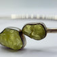 Chrysoberyl Raw Stone Bangle Bracelet Green Yellow Gemstone Open Cuff Silver Minimalist Jewelry Gift
