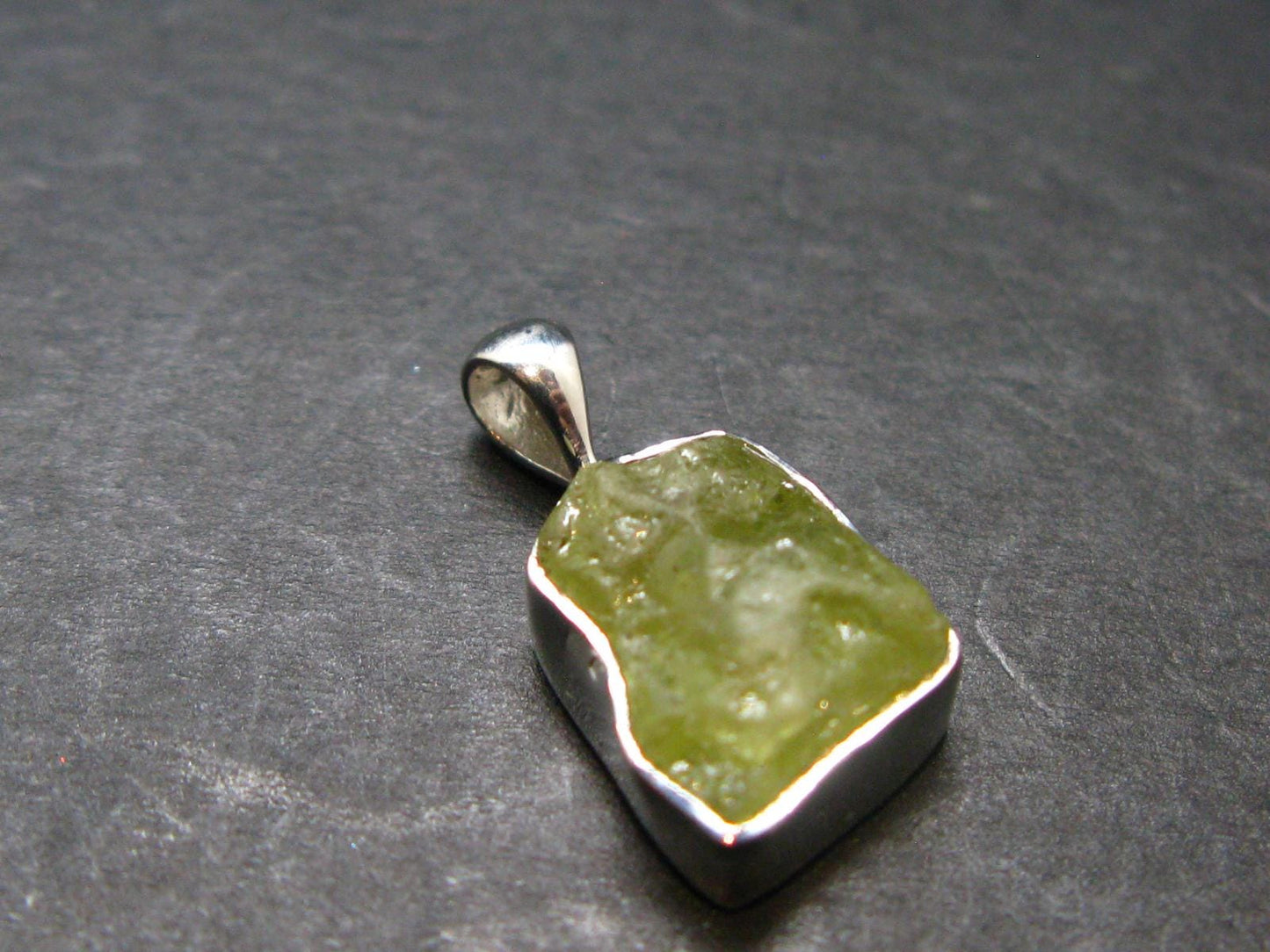 Chrysoberyl Crystal Silver Pendant From Brazil - 1.70 Grams