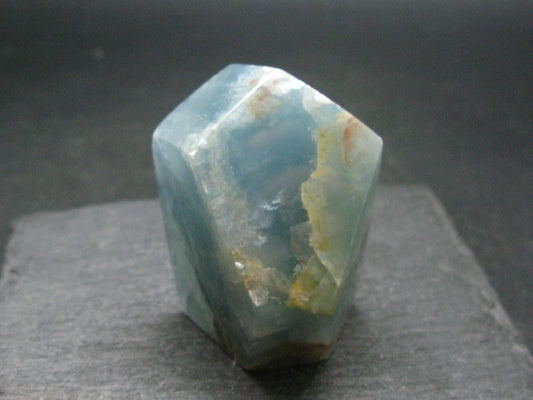 Aquatine Blue Calcite Tumbled Stone from Argentina - 1.7"- 67.40 Grams
