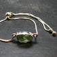 Moldavite Silver Bracelet Adjustable Length - 3.07 Grams