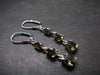 Moldavite Tektite Silver Earrings from Czech Republic - 3.85 Grams