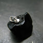 Tibetan Black Tektite Silver Pendant From Tibet - 0.8" - 3.37 Grams