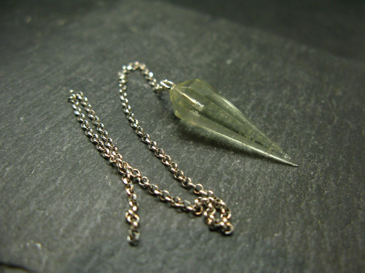 Natural Gem Polished Libyan Desert Glass Tektite Pendulum from Libya - 2.1 Grams
