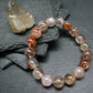 Red Rutilated Quartz Genuine Bracelet ~ 7 Inches ~ 10mm Round Beads
