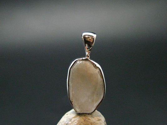 Phenakite Phenacite Crystal Silver Pendant From Russia - 0.7" - 1.26 Grams