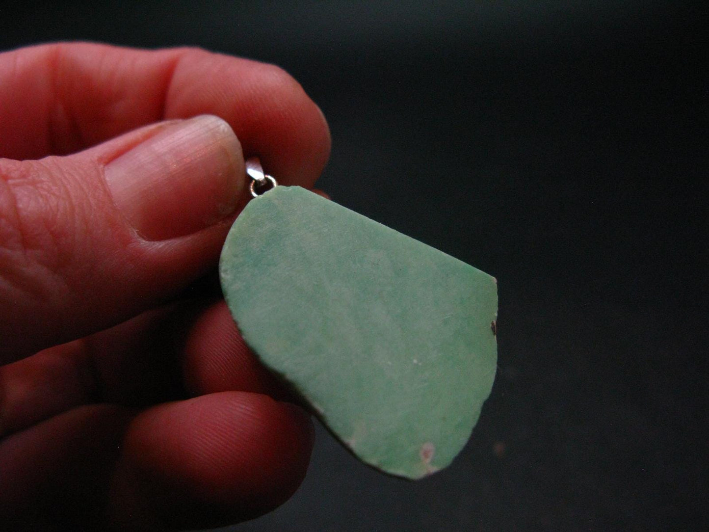 Rare Variscite Sterling Silver Pendant From Utah - 1.4" - 5.32 Grams
