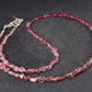Lightweight Tumbled Pink Tourmaline Tiny Beads Necklace from Brazil - 19" - 8.2 Grams