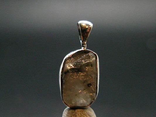 Phenakite Phenacite Crystal Silver Pendant From Russia - 0.7" - 1.19 Grams