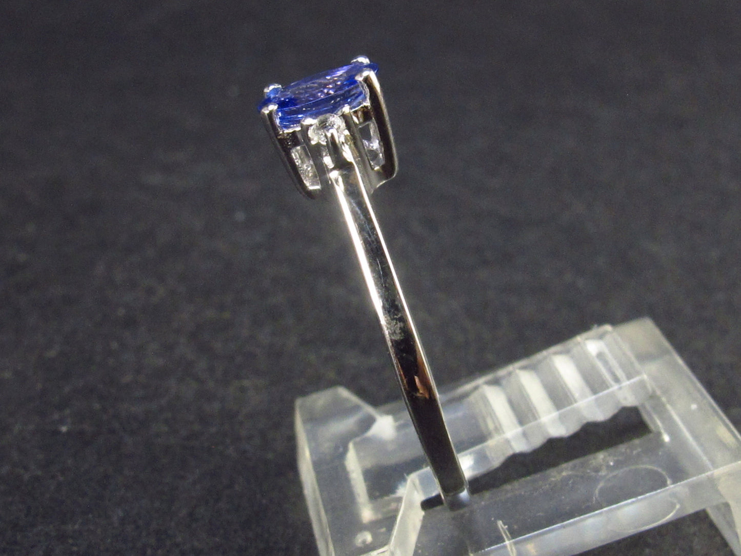 Natural Tanzanite (Zoisite) Crystal Sterling Silver Ring From Tanzania - 1.3 Grams - Size 6.75