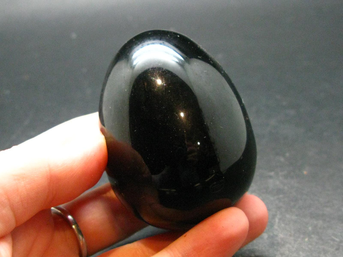 Black Obsidian Egg From Mexico - 2.3" - 140.22 Grams