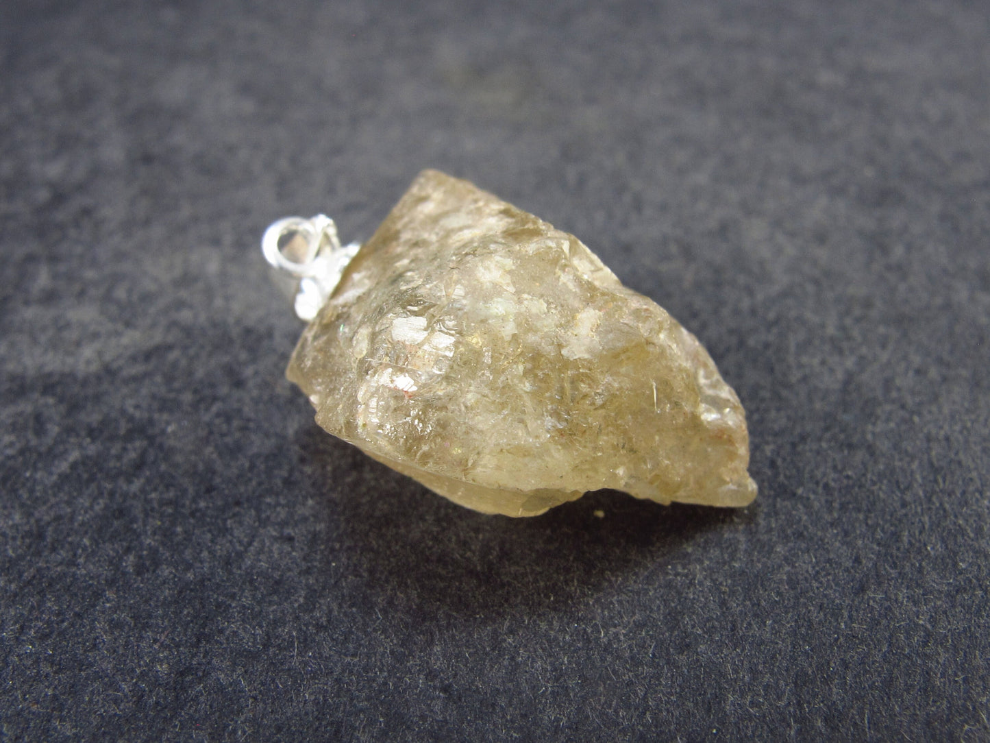 Golden Scapolite Silver Pendant From India - 1.0" - 3.95 Grams