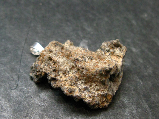 Fulgurite Lightning Rock Silver Pendant From USA - 0.9" - 2.21 Grams