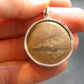 Fire Opal Sterling Silver Pendant From Mexico - 1.4" - 7.34 Grams
