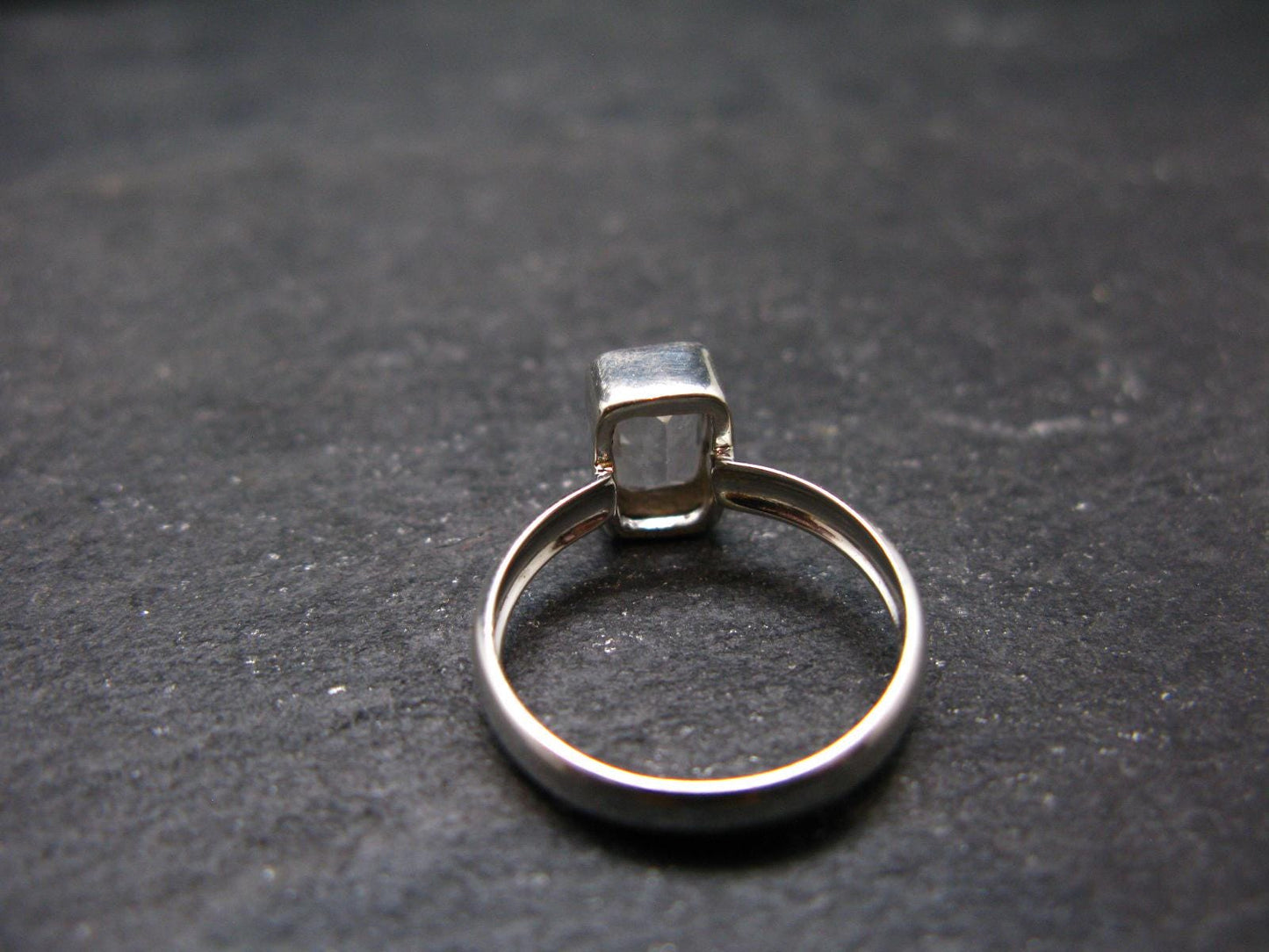Phenakite Phenacite Crystal Facetted Silver 2.02 Carats Ring From Russia - Size 6 - 2.0Grams