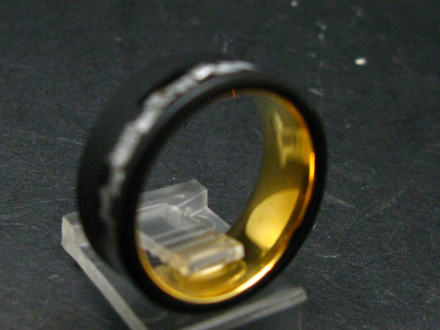 Muonionalusta Meteorite Steel Ring - 12.13 Grams - Size 7