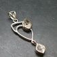 Herkimer Diamond Silver Pendant - 2.1" - 5.43 Grams