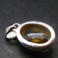 Yellow Citrine Gem Oval Sterling Silver Pendant From Brazil - 1.1" - 6.22 Grams