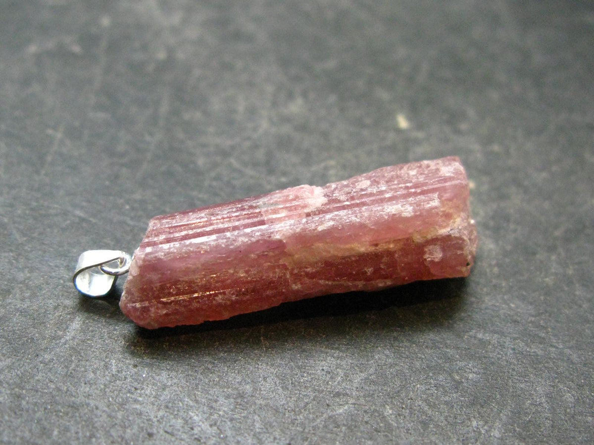 Pink Tourmaline Crystal Pendant - 1.4" - 5.26 Grams