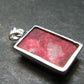 Thulite Silver Plated Pendant From Norway - 1.2" - 6.04 Grams