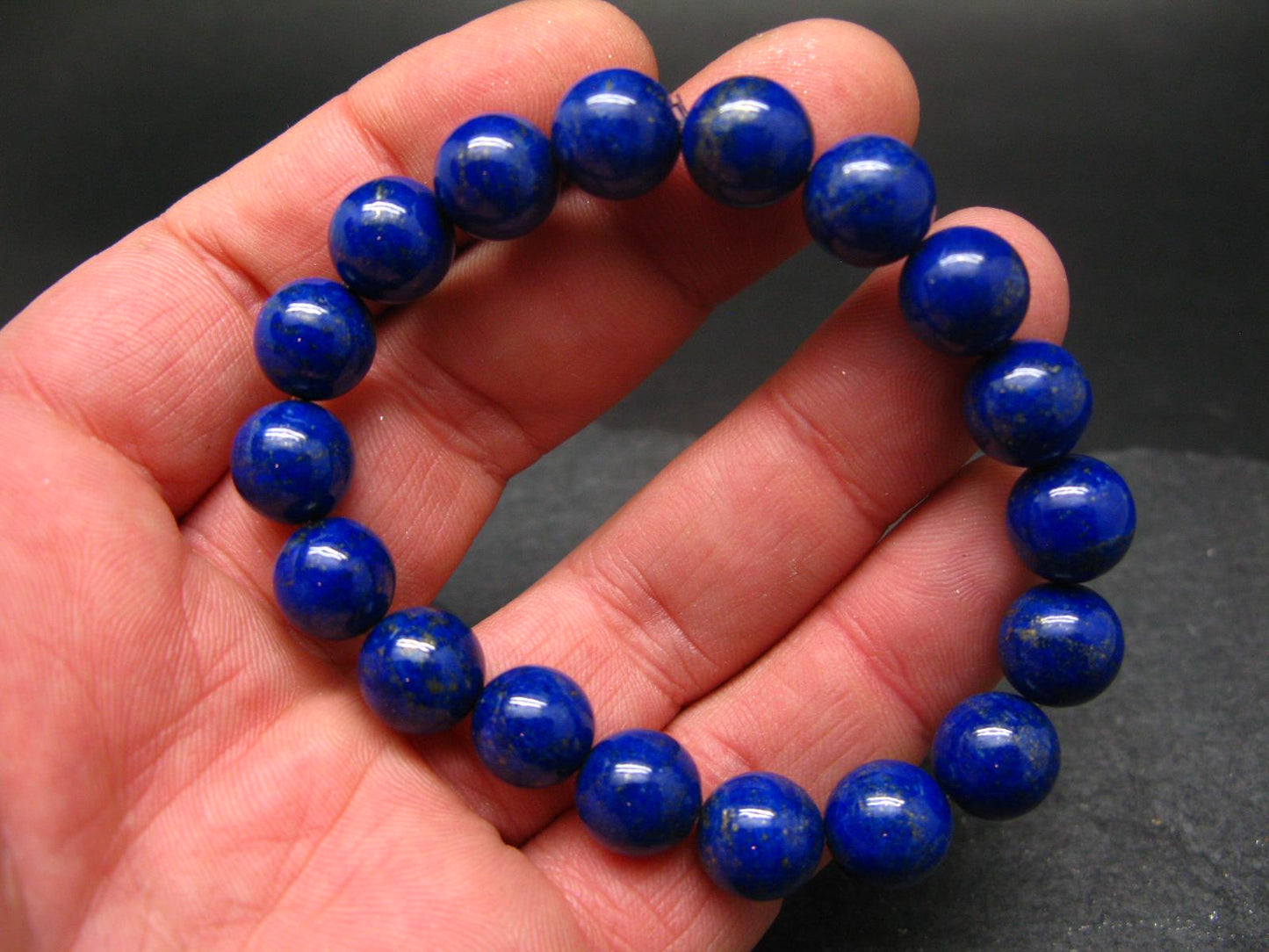 AAA Grade Lapis Lazuli Lazurite Genuine Bracelet ~ 7 Inches ~ 10mm Round Beads