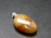 Yellow Sapphire Silver Pendant From Sri Lanka - 1.1" - 24.75 Carats