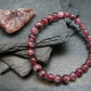 Strawberry Quartz Genuine Bracelet ~ 7 Inches ~ 6mm Round Beads
