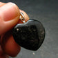 Silver Nuumite Nuummite Heart Pendant From Greenland - 1.1" - 4.57 Grams