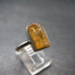 Fabulous Untreated Faceted Gem Imperial Topaz 925 Silver Ring from Brazil - Size 8 - 4.30 Grams
