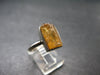 Fabulous Untreated Faceted Gem Imperial Topaz 925 Silver Ring from Brazil - Size 8 - 4.30 Grams