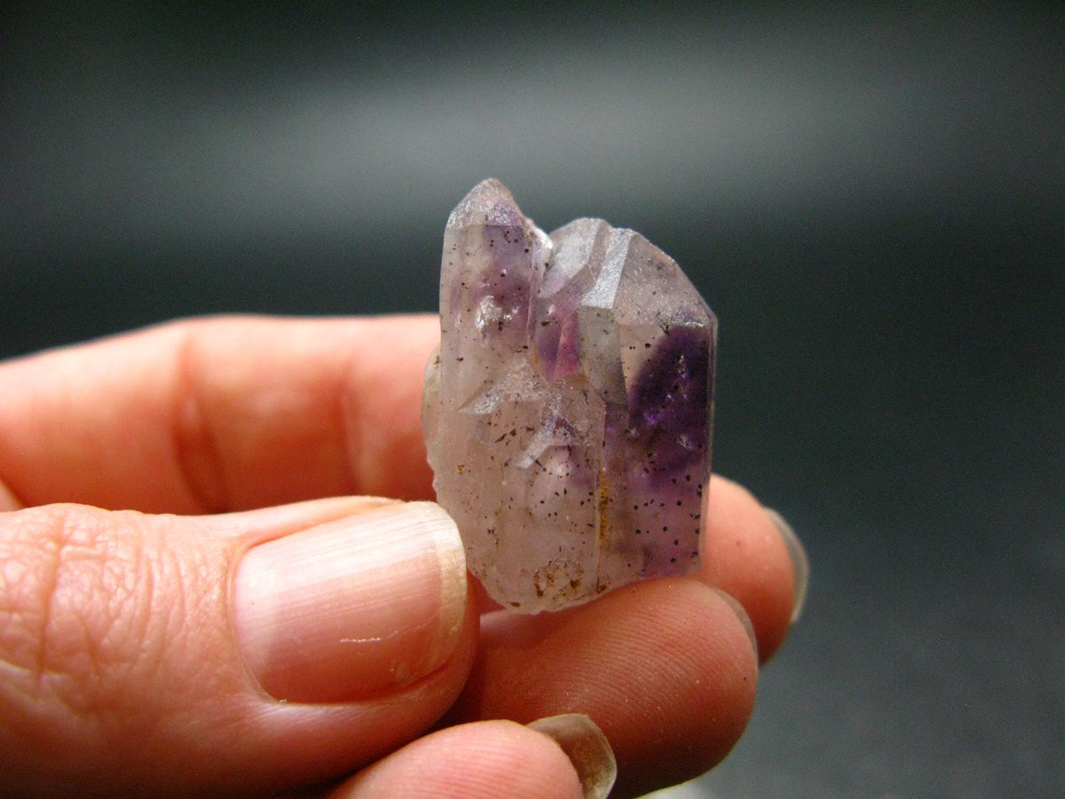 Lot Of 10 Rare Brandenberg Brandberg Amethyst Quartz Crystals From Namibia - 49.08 Grams