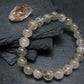 Rare Petroleum Oil In Quartz Crystal Bracelet - 7 Inches - 9mm Round Beads