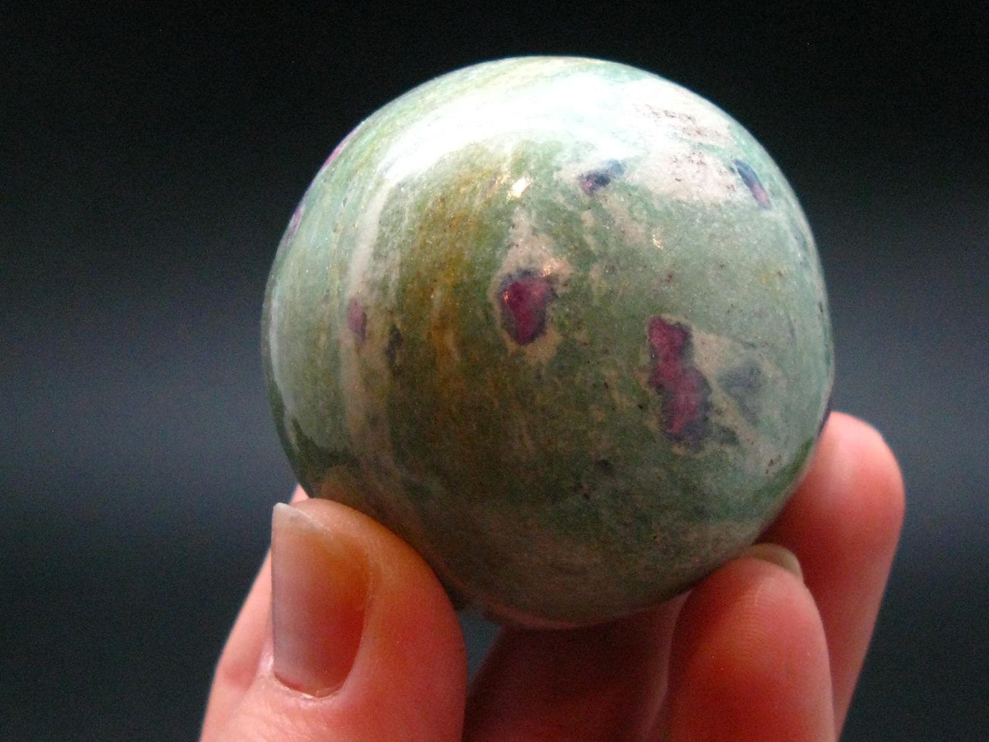 Ruby In Fuchsite Sphere from India - 1.7"