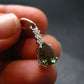 Moldavite Tektite Silver Pendant from Czech Republic - 0.9" - 1.22 Grams