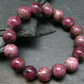 Pink Tourmaline Genuine Bracelet ~ 7 Inches ~ 12mm Round Stones