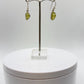 Chrysoberyl Raw Stone Earrings Green Yellow Gemstone Silver Dangle Earrings Minimalist Jewelry Gift