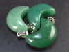 Lot of 3 Natural Green Aventurine Puffed Moon Pendant From India