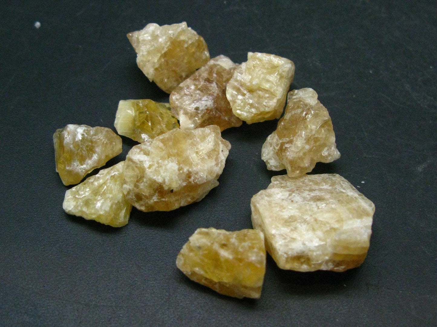 Lot of 10 Agni Gold Danburite Crystals From Tanzania